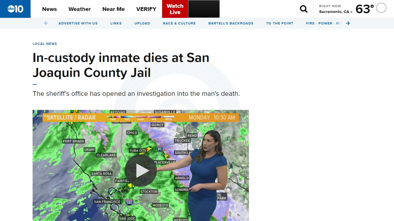 San Joaquin Sheriff: Inmate dies in custody at jail ...